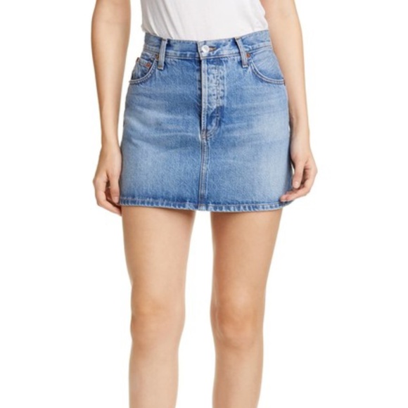 Re/Done Dresses & Skirts - RE/DONE '60s Denim Mini Skirt Size 10